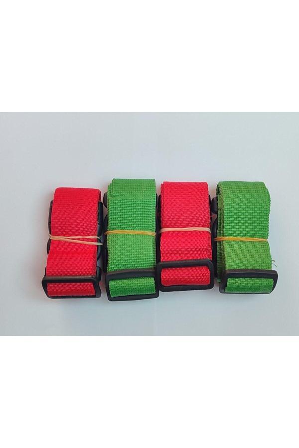 Balp 2 Adet Kırmızı 2 Adet Yeşil Valiz Kemeri 4 Cm Toplam 4 Adet - Image 1