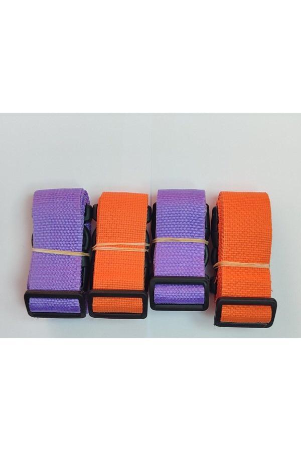 Balp 2 Adet Mor 2 Adet Turuncu Valiz Kemeri 4 Cm Toplam 4 Adet - Image 1