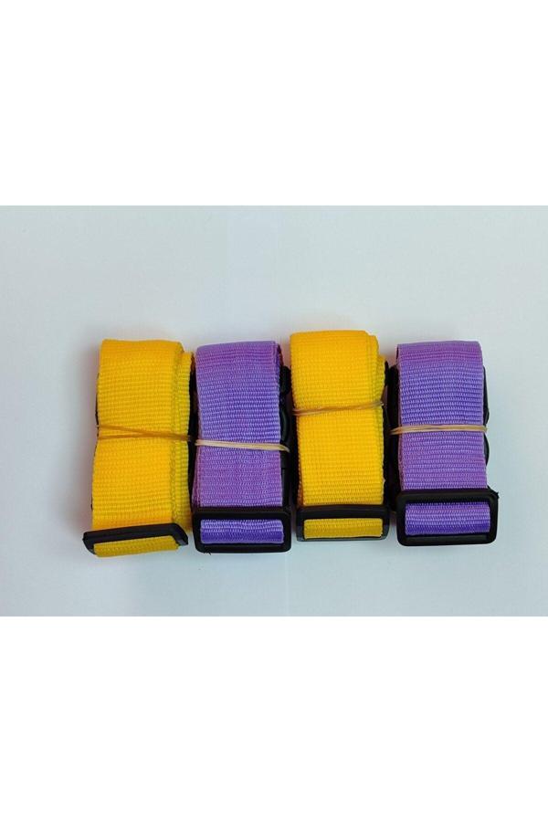 Balp 2 Adet Sarı 2 Adet  Mor Valiz Kemeri 4 Cm Toplam 4 Adet - Image 1