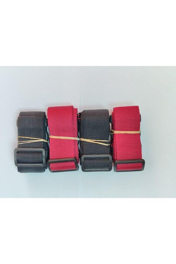 Balp 2 Adet Siyah 2 Adet Bordo Valiz Kemeri 4 Cm Toplam 4 Adet - Image 1