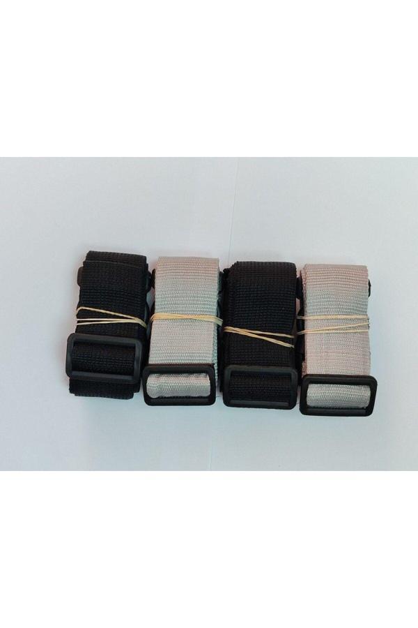 Balp 2 Adet Siyah 2 Adet Gri Valiz Kemeri 4 Cm Toplam 4 Adet - Image 1