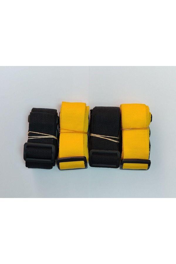 Balp 2 Adet Siyah 2 Adet Sarı Valiz Kemeri 4 Cm Toplam 4 Adet - Image 1