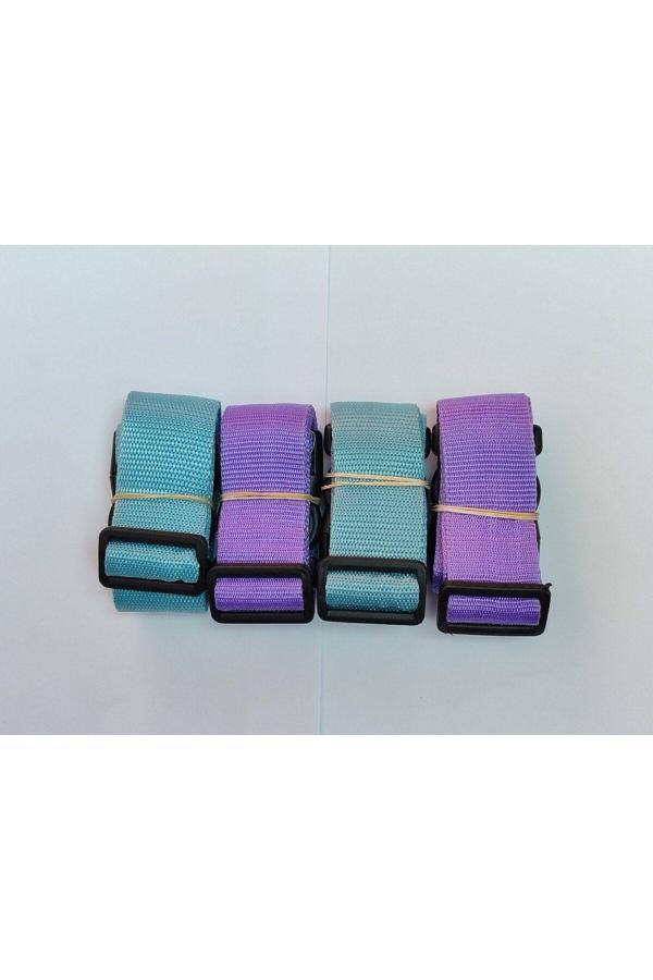 Balp 2 Adet Turkuaz 2 Adet Mor Valiz Kemeri 4 Cm Toplam 4 Adet - Image 1