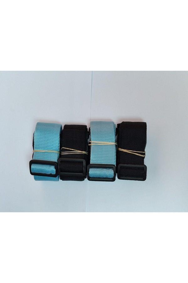 Balp 2 Adet Turkuaz 2 Adet Siyah Valiz Kemeri 4 Cm Toplam 4 Adet - Image 1