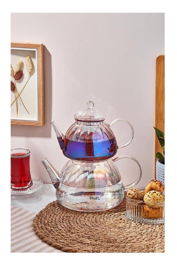 Perotti 16481 Çaydanlık Takım Cam Borosilikat Vitor Luster  - Image 1
