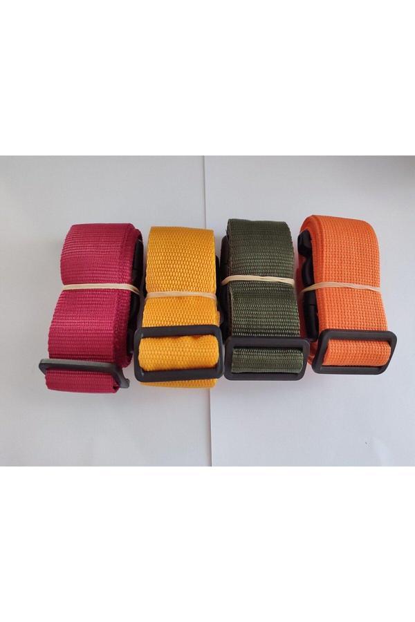 Balp Bordo, Portakal, Haki Yeşil Ve Turuncu Renk Valiz Kemeri 4 Cm Toplam 4 Adet - Image 1