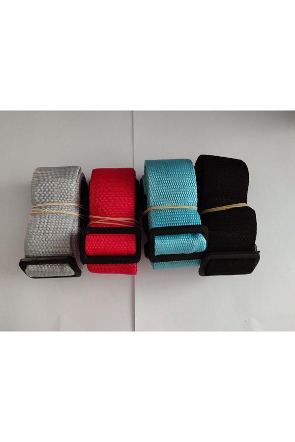 Balp Gri, Kırmızı, Mavi Ve Siyah Renk Valiz Kemeri 4 Cm Toplam 4 Adet - Image 1