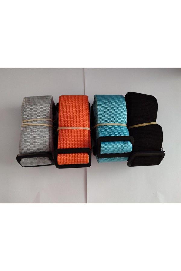 Balp Gri, Turuncu, Mavi Ve Siyah Renk Valiz Kemeri 4 Cm Toplam 4 Adet - Image 1