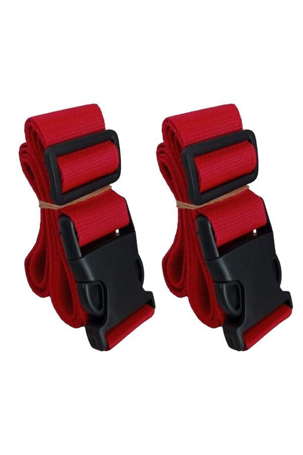 Balp Kırmızı Renk Valiz Bavul Emniyet Kemeri 2 Adet En 4Cm - Image 1