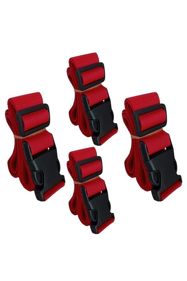 Balp Kırmızı Renk Valiz Bavul Emniyet Kemeri 4 Adet En 4Cm - Image 1