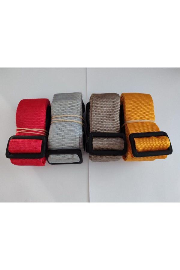 Balp Kırmızı, Gri, Bej Ve Portakal Renk Valiz Kemeri 4 Cm Toplam 4 Adet - Image 1