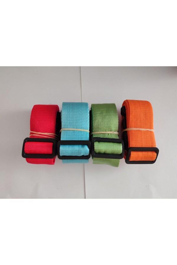 Balp Kırmızı, Turkuaz, Su Yeşili  Ve Turuncu Renk Valiz Kemeri 4 Cm Toplam 4 Adet - Image 1