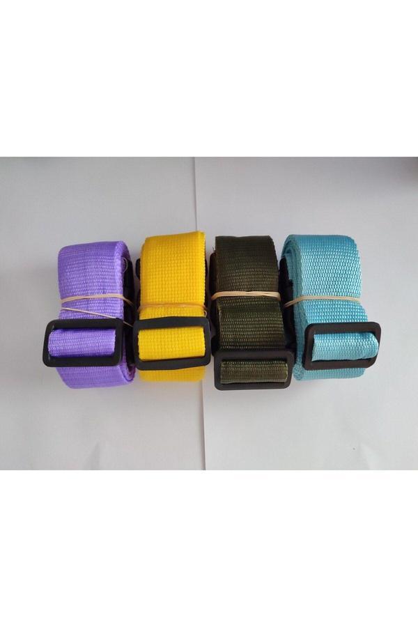 Balp Mor, Sarı, Haki Yeşil Ve Turkuaz Renk Valiz Kemeri 4 Cm Toplam 4 Adet - Image 1