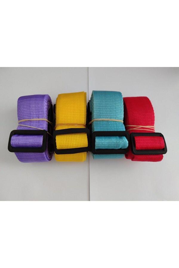 Balp Mor, Sarı, Turkuaz Ve Kırmızı Renk Valiz Kemeri 4 Cm Toplam 4 Adet - Image 1