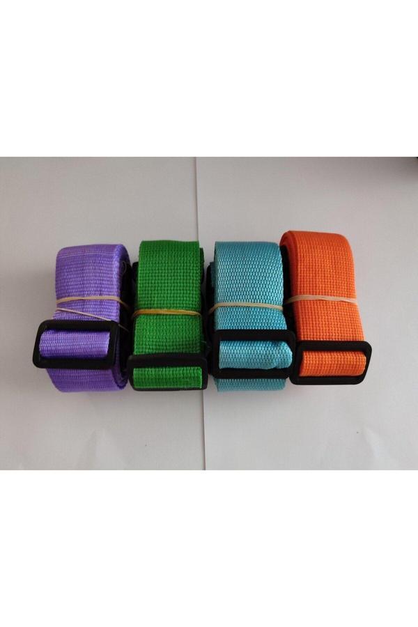 Balp Mor, Yeşil, Turkuaz Ve Turuncu Renk Valiz Kemeri 4 Cm Toplam 4 Adet - Image 1