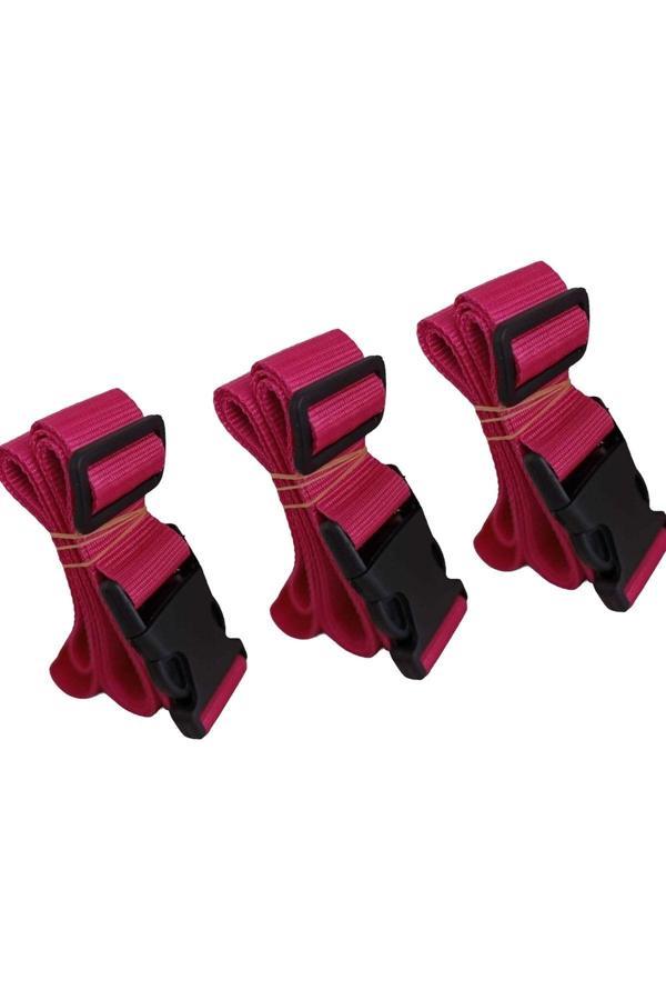 Balp Pembe Renk Valiz Bavul Emniyet Kemeri 3 Adet En 4Cm - Image 1
