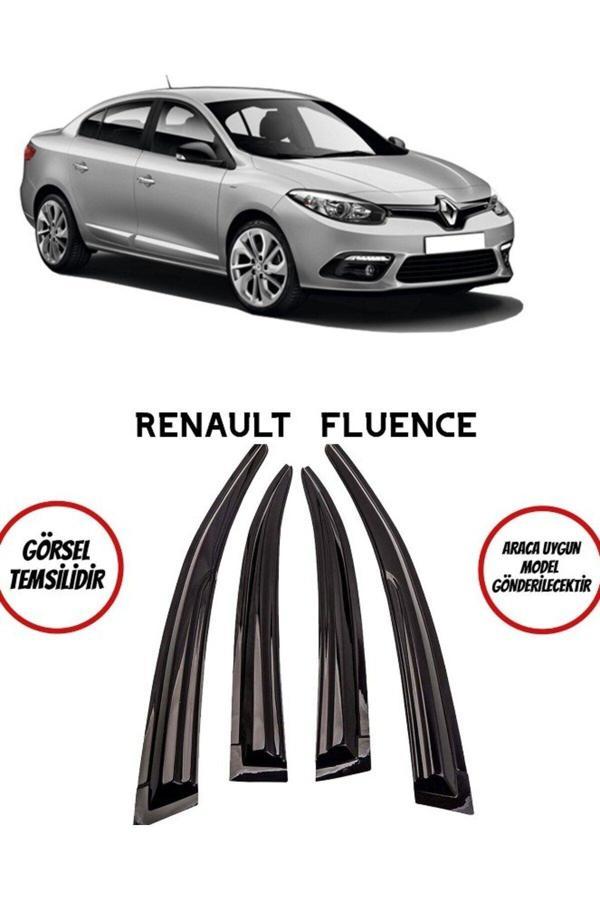 Balp Renault Fluence Cam Rüzgarlık 4 Lü Takım Parlak Siyah - Image 1
