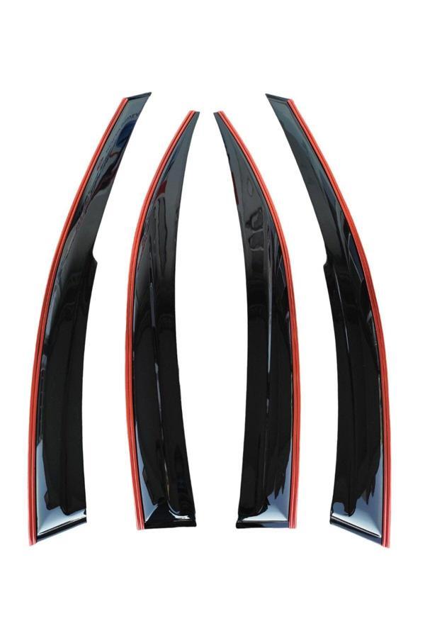 Balp Honda Jazz Çift Sıra Kırmızı Kromlu Cam Rüzgarlığı  2012-2014 Arası - Image 1