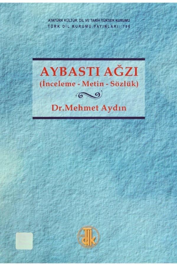 Türk Dil Kurumu Yayınları Mehmet Aydın Aybastı Ağzı - Türk Dil Kurumu Yayınları - Image 1
