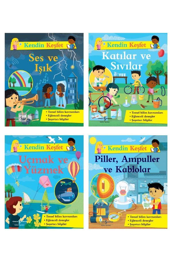İş Bankası Kültür Yayınları Kendin Keşfet Serisi 4 Kitap Set Ses Ve Işık Katılar Ve Sıvılar Uçmak Ve Yüzmek Piller - İş Bankası Kültür Yayınları - Image 1