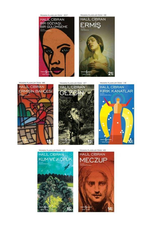 Türkiye İş Bankası Kültür Yayınları Halil Cibran - 7 Kitap Set Ermişin Bahçesi - Meczup - Kırık Kanatlar-Ermiş - İş Bankası Kültür Yayınları - Image 1