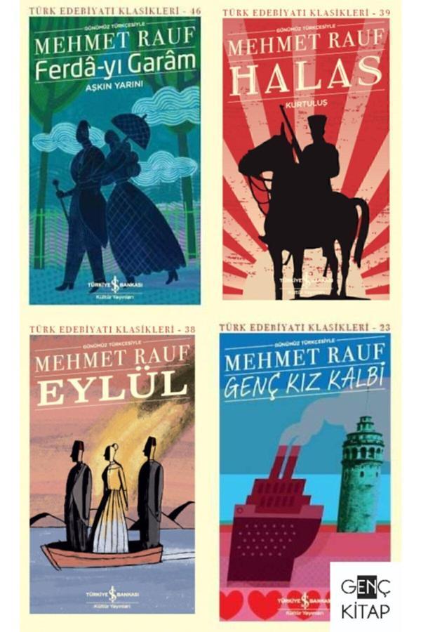 Türkiye İş Bankası Kültür Yayınları Mehmet Rauf 4 Kitap Set Eylül-Halas-Genç Kız Kalbi-Ferda-Yı Garam - İş Bankası Kültür Yayınları - Image 1