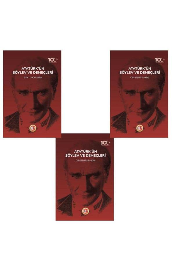 Atatürk Araştırma Merkezi Atatürk'Ün Söylev Ve Demeçleri Cilt: 1-2-3 [3 Cilt Takım] Ciltli Kapak - Atatürk Araştırma Merkezi - Image 1