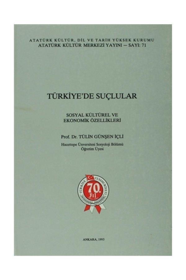 Atatürk Kültür Merkezi Yayınları Türkiye'De Suçlular - Tülin Günşen İçli - Atatürk Kültür Merkezi Yayınları - Image 1