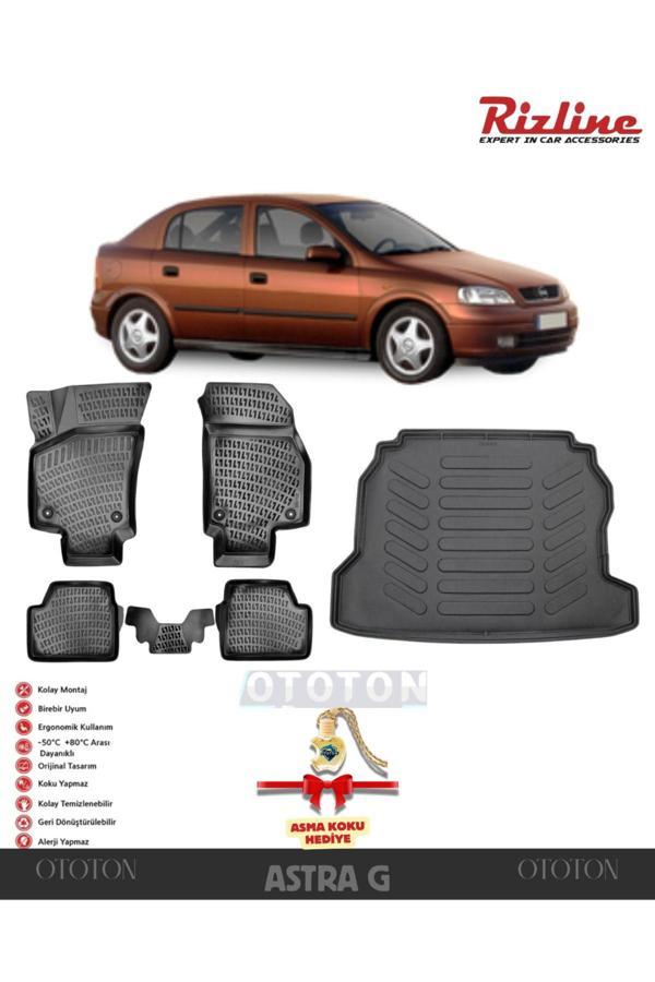 Rizline Opel Astra G 1998-2004 Sedan Bagaj Havuzu Ve 3D Havuzlu Paspas -Hediyeli - Image 1