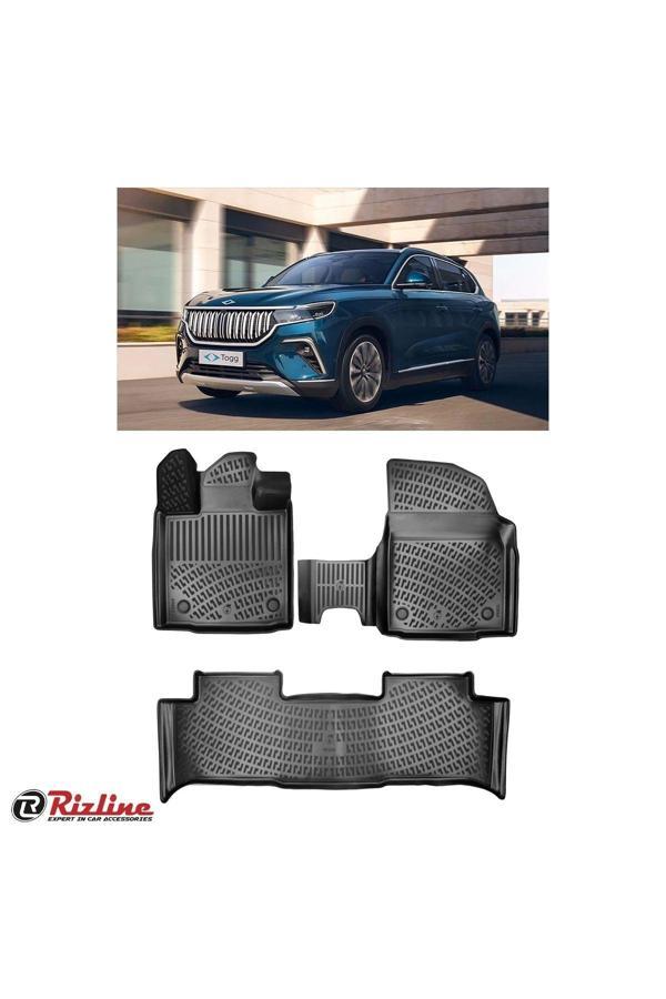 Rizline Togg T10X 2023 Sonrası İle Birebir Uyumlu 3D Havuzlu Paspas Siyah - Image 1