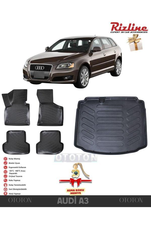 Rizline Audi A3 2003-2013 Bagaj Havuzu Ve 3D Havuzlu Paspas -Hediyeli - Image 1