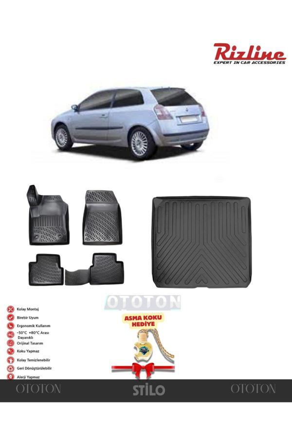 Rizline Fiat Stilo 2001-2008 Station Wagon Bagaj Havuzu Ve 3D Havuzlu Paspas -Hediyeli - Image 1