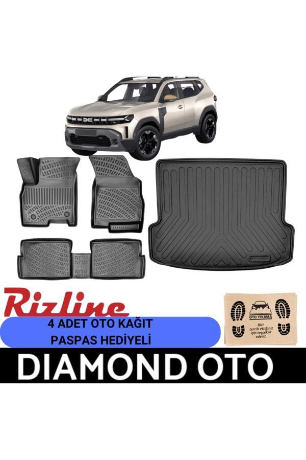 Rizline Dacia Duster 4Wd 3D Havuzlu Paspas Ve Bagaj Havuzu 2023-2024-2025-2026 - Image 1
