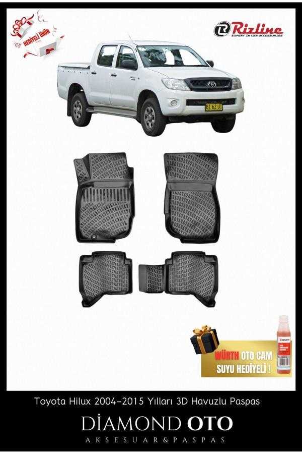 Rizline Toyota Hilux 3D Havuzlu Paspas 2004-2005-2006-2007-2008-2009-2010-2011-2012-2013-2014-2015 - Image 1