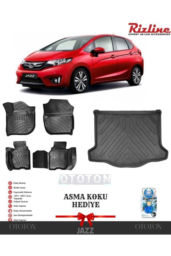 Rizline Honda Jazz 2015-2019 Bagaj Havuzu Ve 3D Havuzlu Paspas -Hediyeli - Image 1