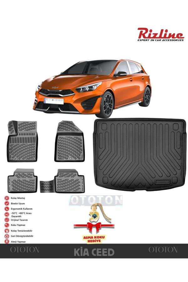 Rizline Kia Ceed 2022 Sonrası Benzin/Dizel - Yeni Logo Üst Bagaj Havuzu Ve 3D Havuzlu Paspas -Hediyeli - Image 1