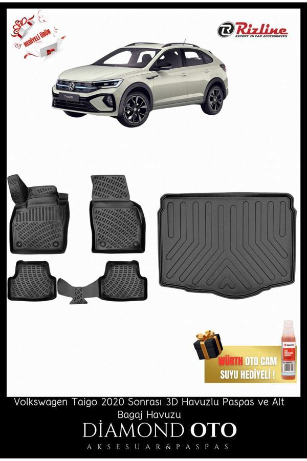 Rizline Volkswagen Taigo 3D Havuzlu Paspas Ve Alt Bagaj Havuzu 2020-2021-2022-2023-2024-2025 - Image 1