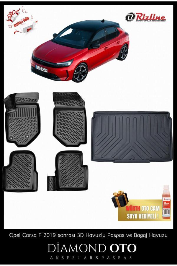 Rizline Opel Corsa F 3D Havuzlu Paspas Ve Bagaj Havuzu 2019-2020-2021-2022-2023-2024-2025 - Image 1