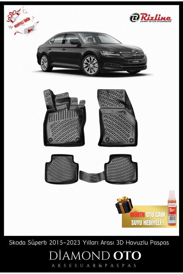 Rizline Skoda Superb 3D Havuzlu Paspas 2015-2016-2017-2018-2019-2020-2021-2022-2023 - Image 1