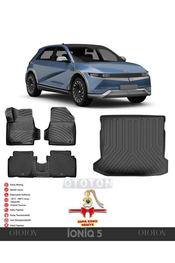 Rizline Hyundai İoniq 5 Elektrikli 2021 Sonrası Konsıl Önde Kullanım Bagaj Havuzu Ve 3D Havuzlu Paspas - Image 1
