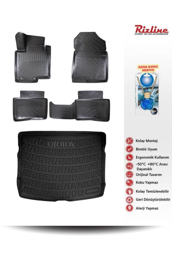 Rizline Kia Ceed 2012-2018 Hatchback (Üst) Bagaj Havuzu Ve 3D Havuzlu Paspas -Hediyeli - Image 1