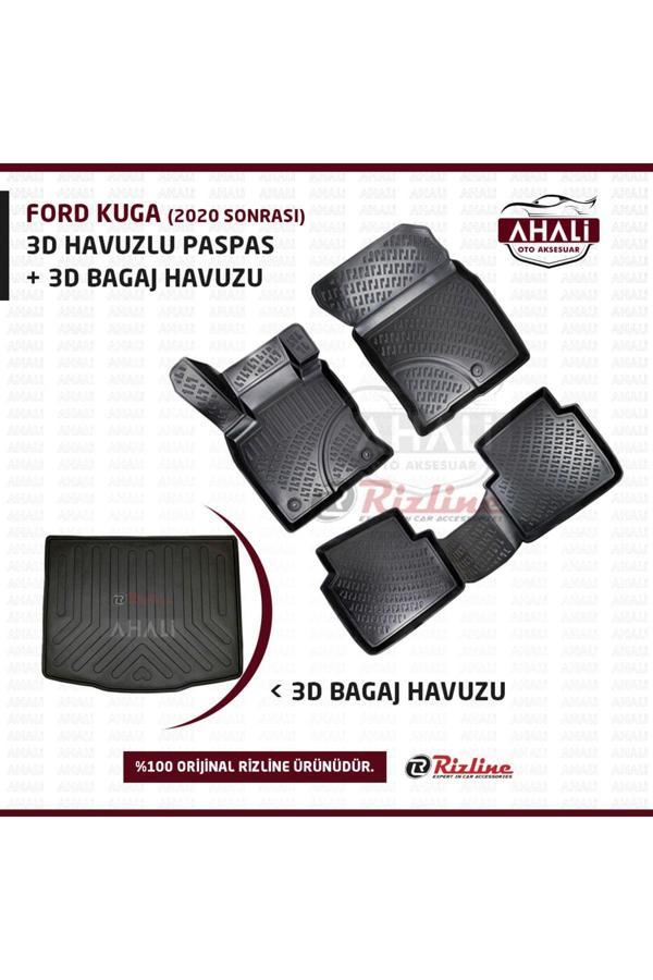 Rizline Ford Kuga 2020 Sonrası 3D Havuzlu Paspas Ve Bagaj Havuzu - Image 1