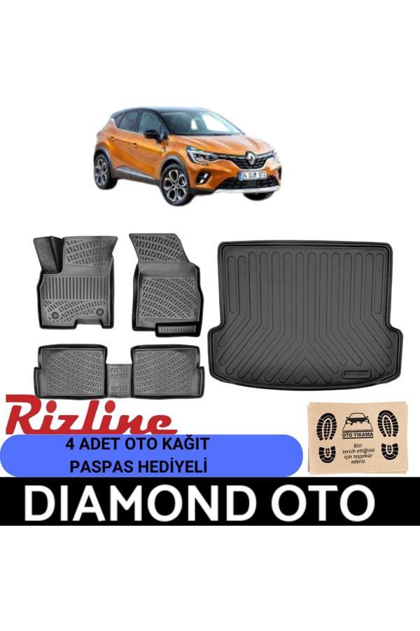 Rizline Renault Captur 3D Havuzlu Paspas Ve Bagaj Havuzu 2019-2020-2021-2022 2023-2024-2025-2026 - Image 1