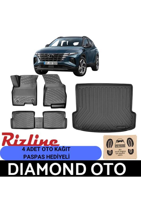 Rizline Hyundai Tucson 3D Havuzlu Paspas Ve Bagaj Havuzu (Comfort-Prime-Elite) 2021-2022-2023-2024-2025-2026 - Image 1