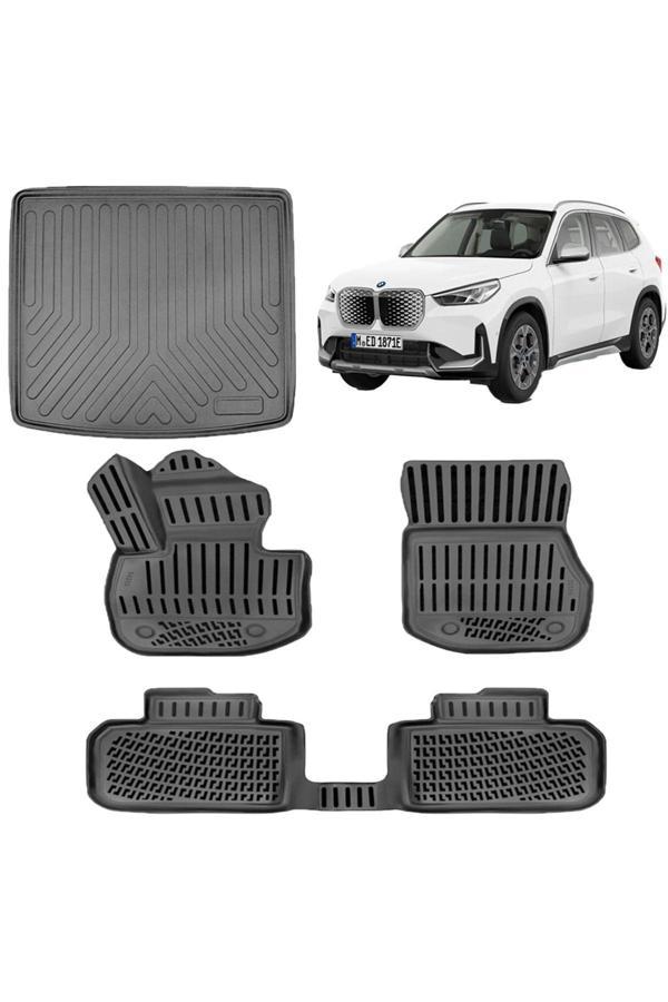 Rizline Bmw İx1 2024 Sonrası 3D Havuzlu Paspas Ve Bagaj Havuzu Set Siyah - Image 1