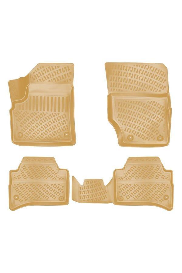 Ototon Volkswagen Touareg 2007 Araca Özel Tasarım 3D Havuzlu Bej Paspas - Image 1