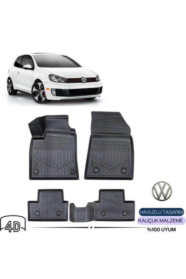 Ototon Volkswagen Golf 6 2008-2012 4D ( Araca Özel ) Premium Havuzlu Paspas - Image 1