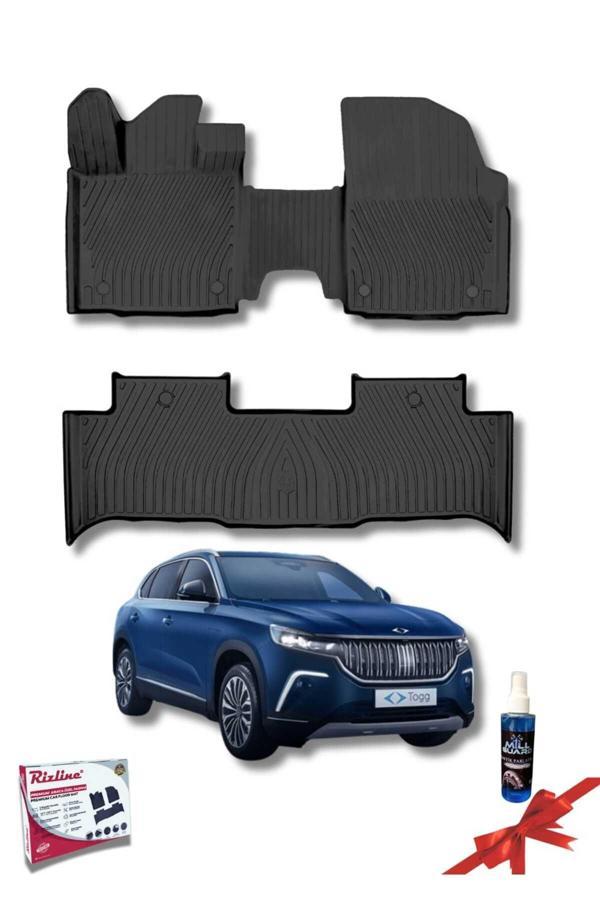 Ototon Rizline Togg T10X 2023 Ve Sonrası Premium Plus 3D Havuzlu Paspas (Özel Kutusunda) - Image 1