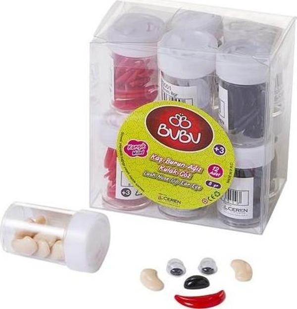 Bu-Bu Kaş-Burun Ağız Kulak Göz 8 Gram (12 Tüp) Bubu-Yz0001 - Image 1
