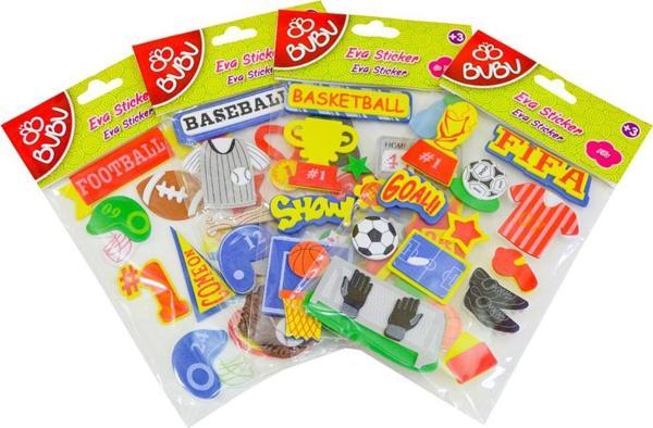 Bu-Bu 3D Eva Sticker Karışık Spor Bubu-Sts018 - Image 1